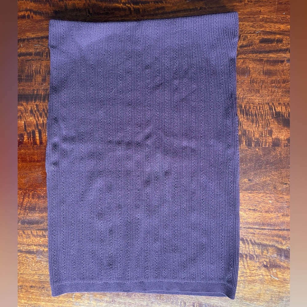 Womens Sz M Express Deep Eggplant Plum Purple Knit Sweater Body Con Pencil Skirt
